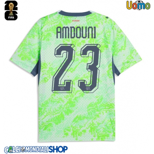Maglie da calcio Svizzera Zeki Amdouni #23 Seconda Maglia Mondiali 2026  Manica Corta